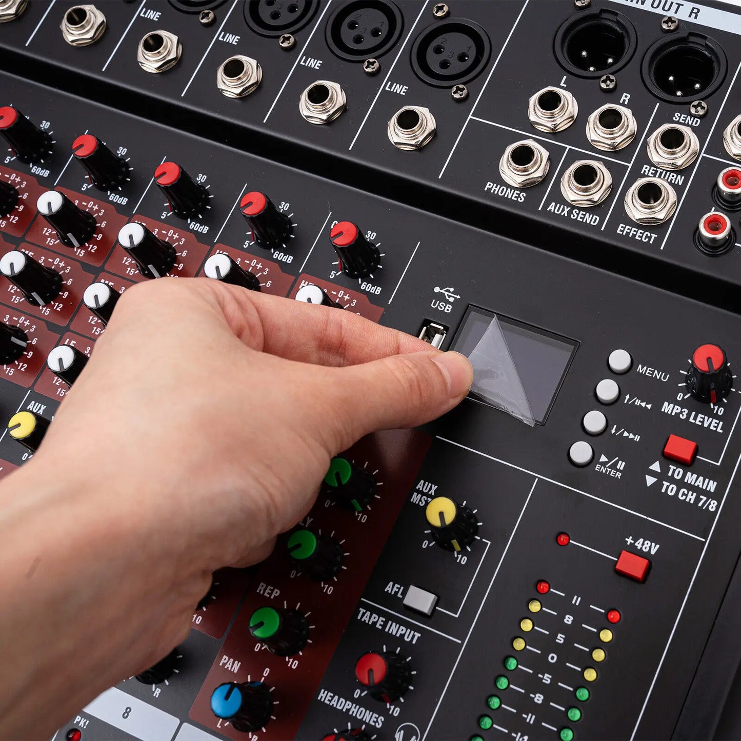 8 Channel Bluetooth Live Studio Audio Mixer Console