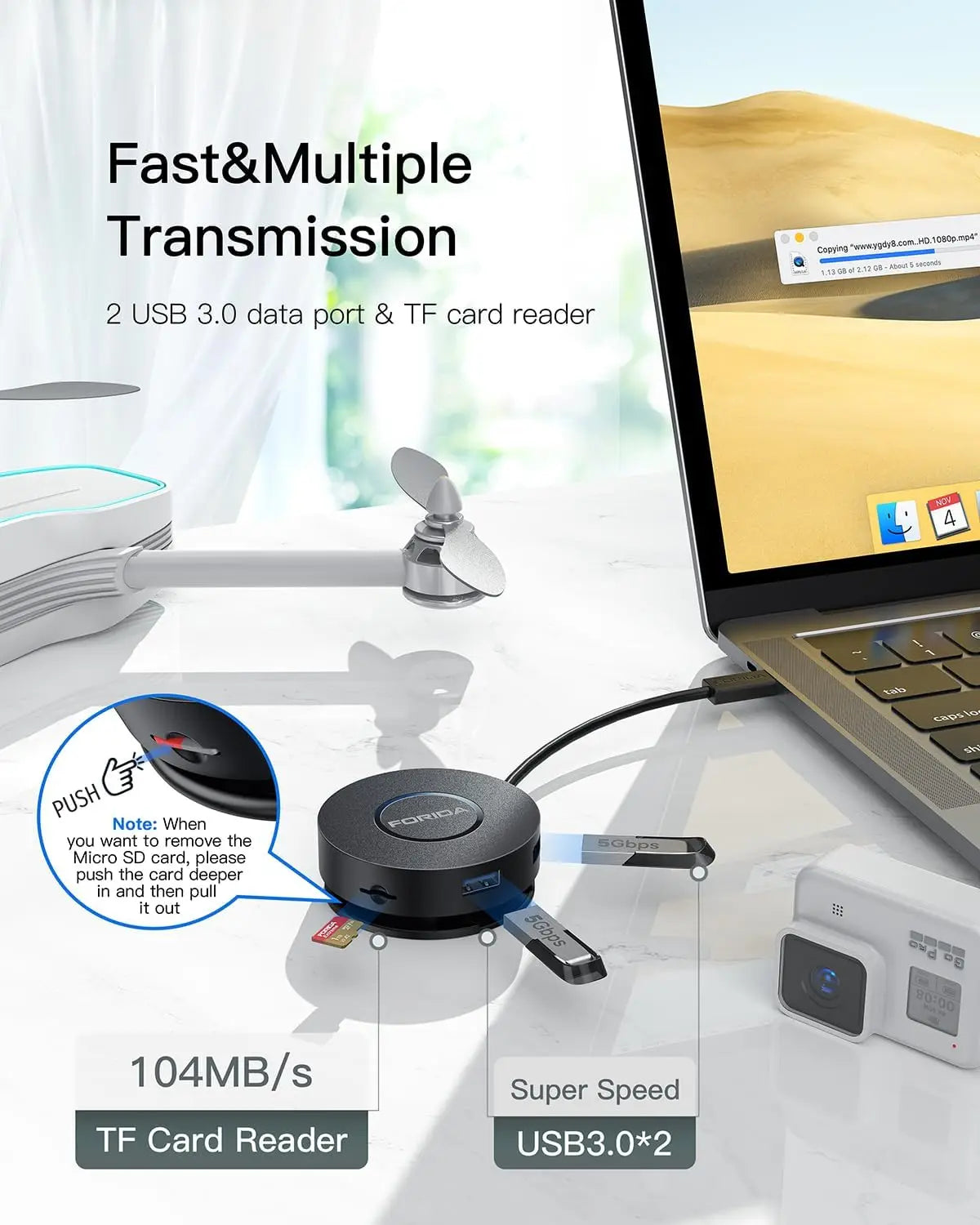 7-in-1 USB C Hub with Dual 4K HDMI and Gigabit Ethernet - Antland Marketplace