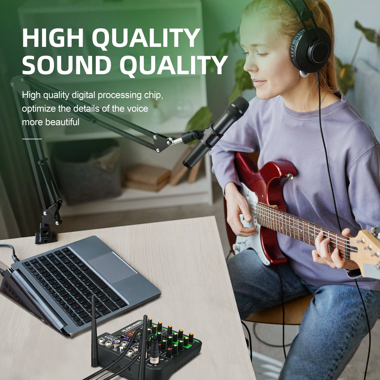 Debra 4 Channel Wireless Audio Mixer with Bluetooth Function