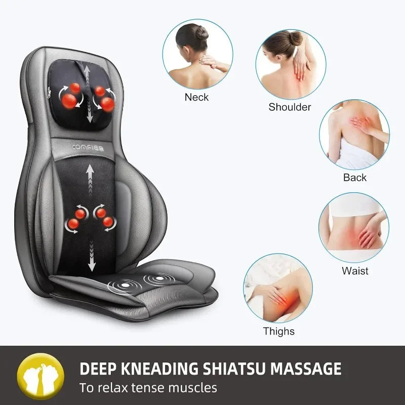 Shiatsu Neck Back Massager Heat Compression App Control