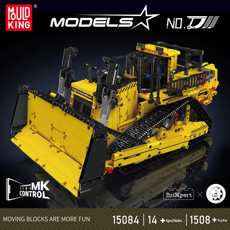 Mould King 15084 RC Bulldozer Building Block Set For Kids