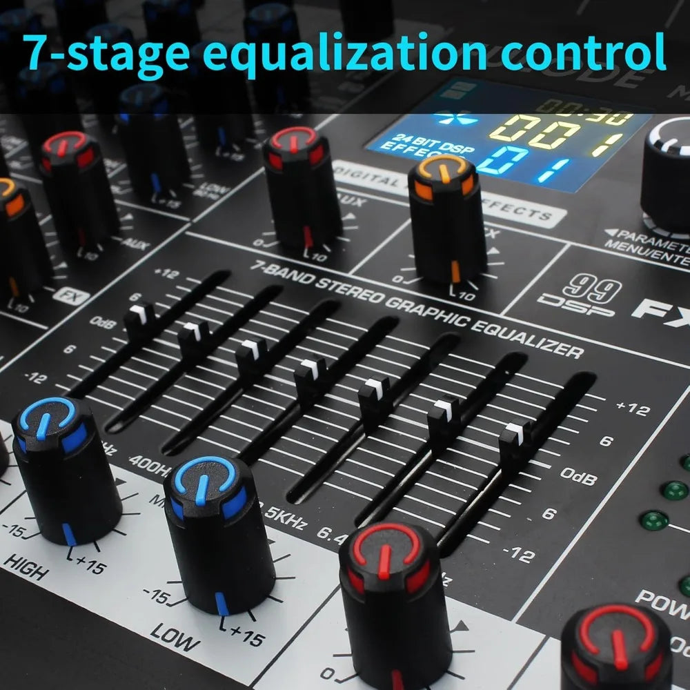 12 Channel Bluetooth Studio Audio Mixer with USB MP3