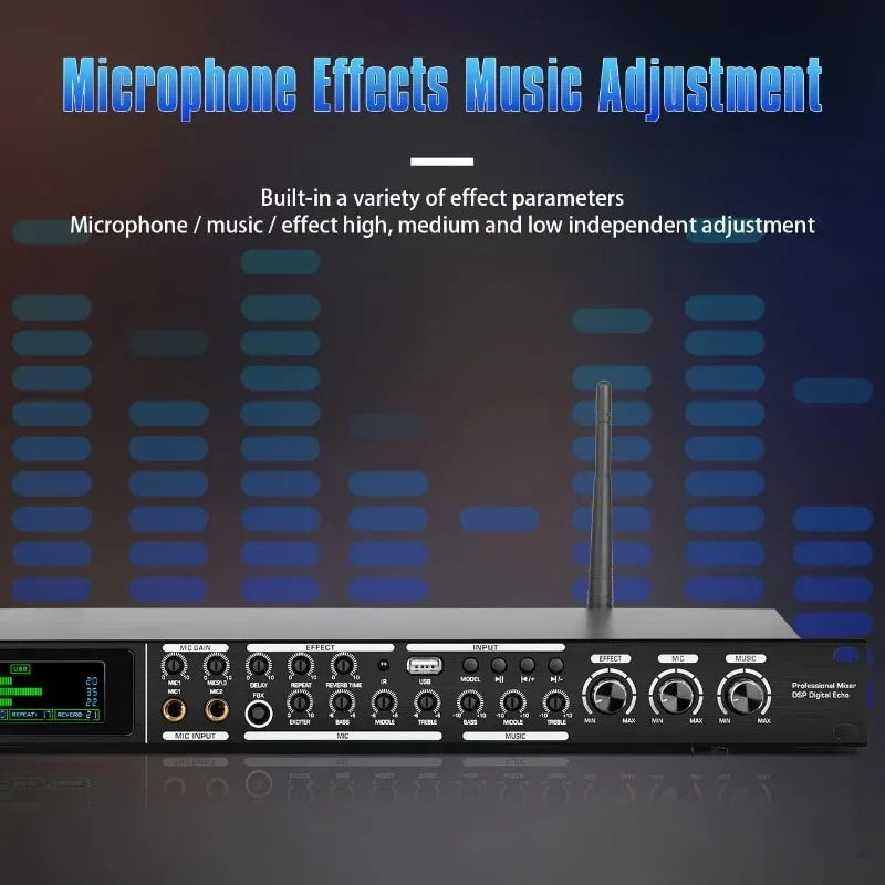 FBX-4M Professional DSP KTV Mixer with Bluetooth RCA