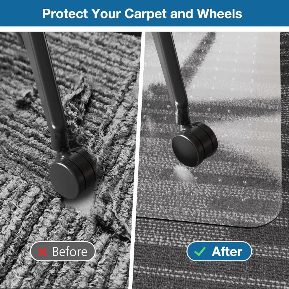 Carpet Desk Chair Mat 46 By 60 Non Slip Vinyl Studded Edges
