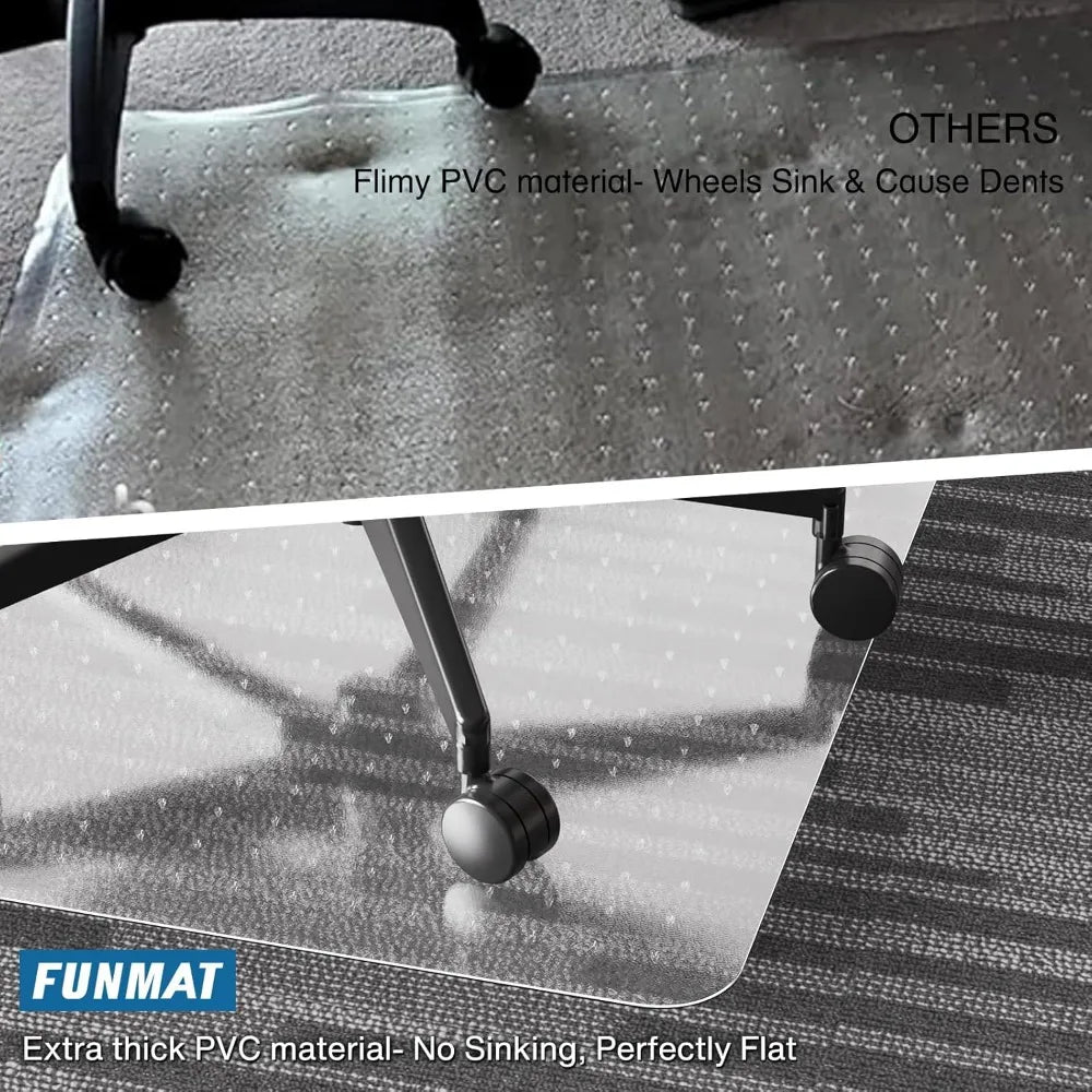 Carpet Desk Chair Mat 46 By 60 Non Slip Vinyl Studded Edges
