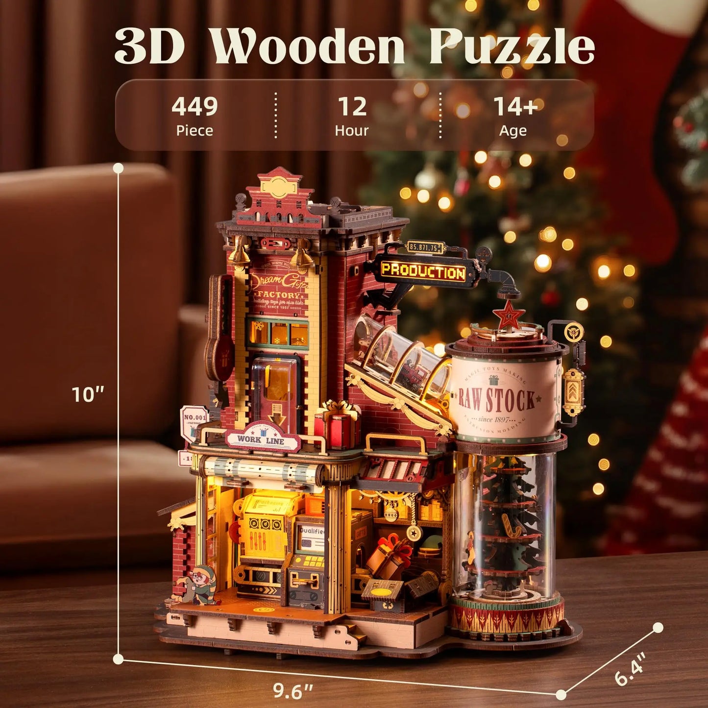 Robotime Dream Gift Factory 3D Wooden Puzzle Music Box