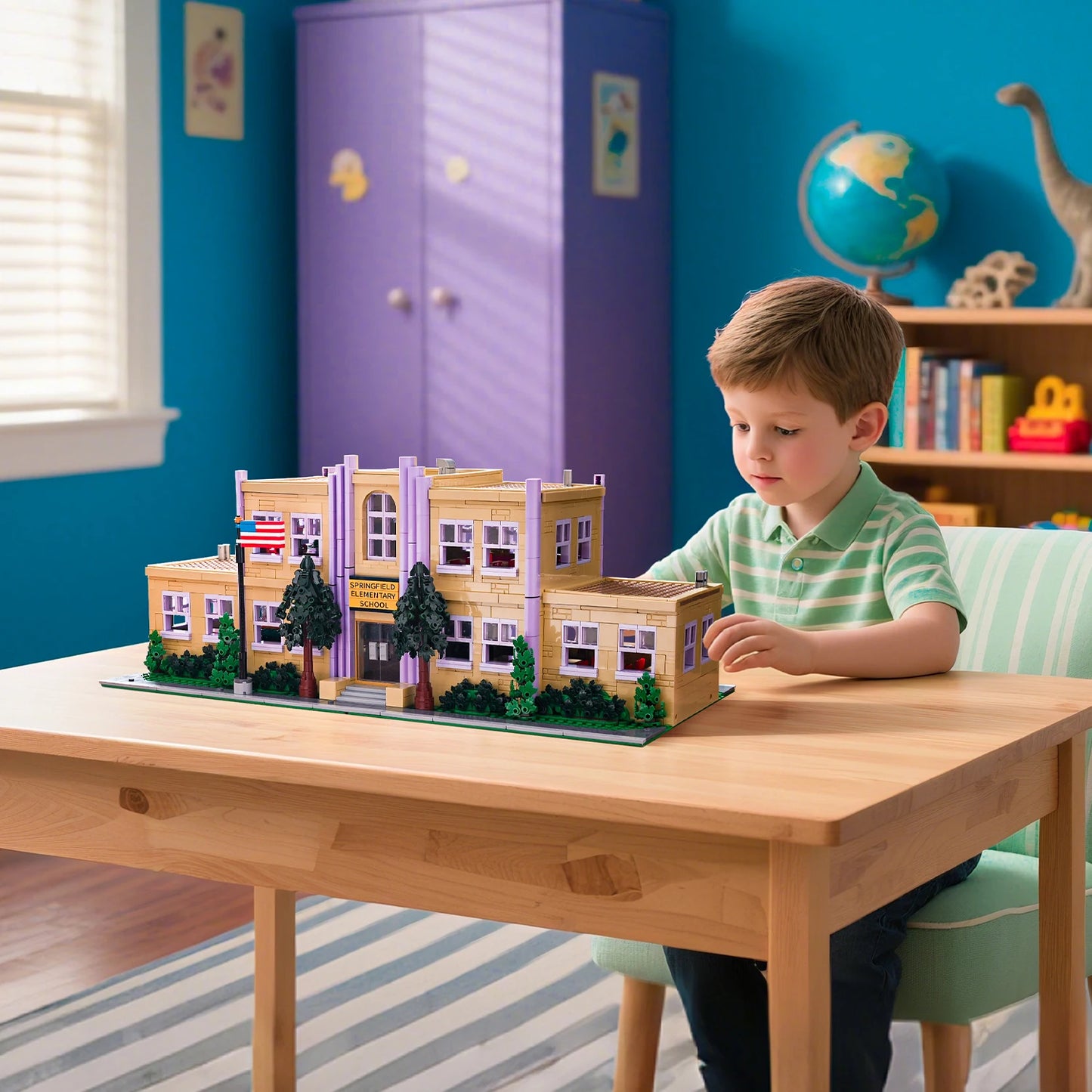Springfield Elementary Blocks Street View Set 8 Figures