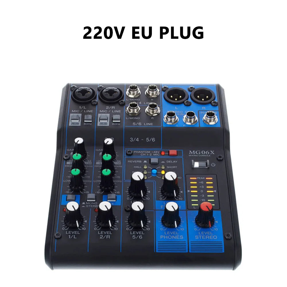 MG06XU Professional 6 Channel Audio Mixer with USB Interface