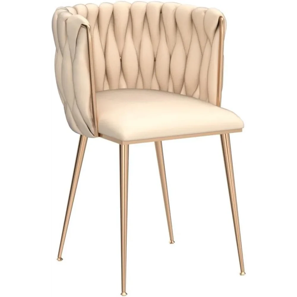 Velvet Dining Chairs Set Of 2 With Gold Metal Legs Modern
