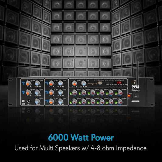 8 Channel Wireless Bluetooth Power Amplifier 4000W Audio System