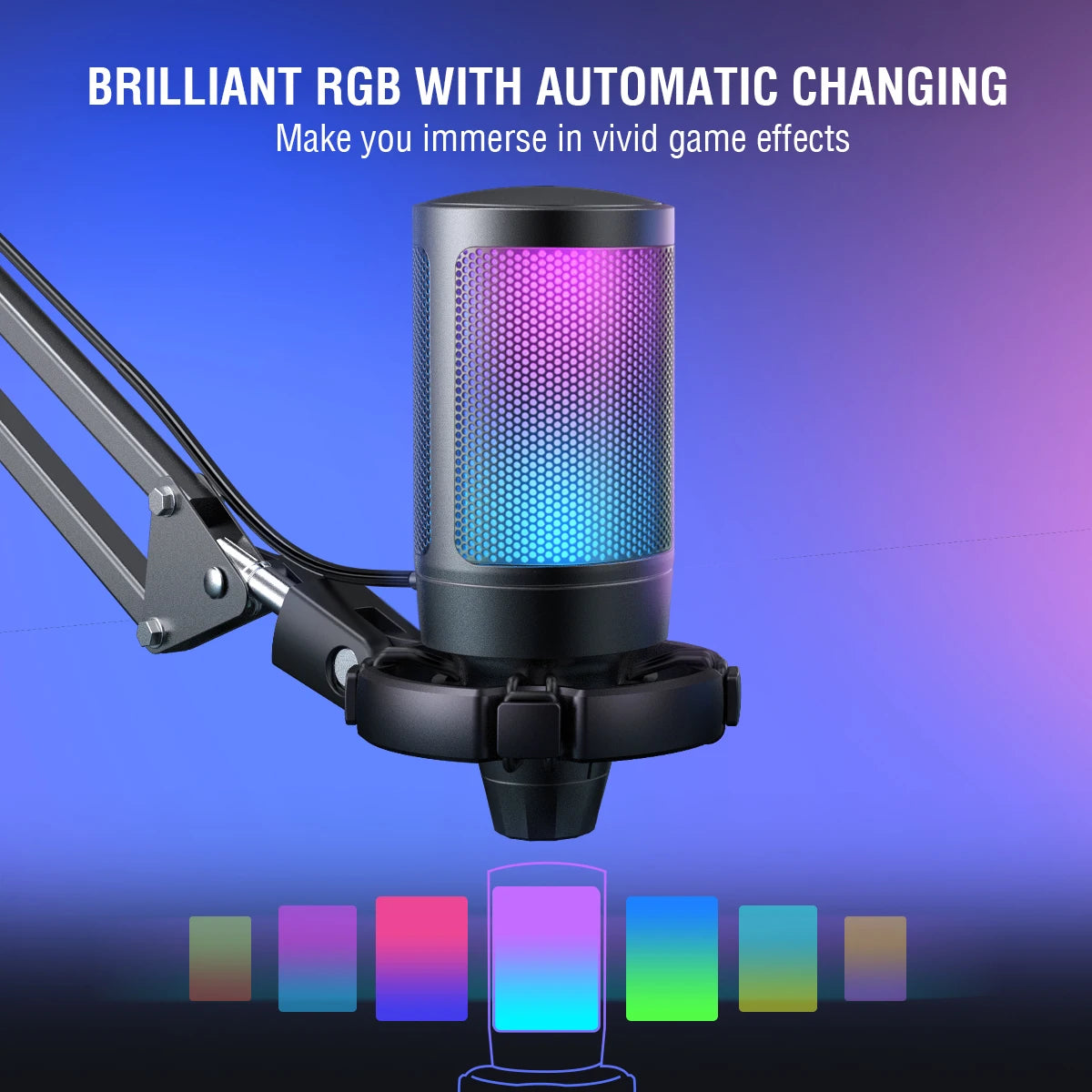 FIFINE USB Gaming Microphone Kit with RGB and Mute Button - Antland Marketplace
