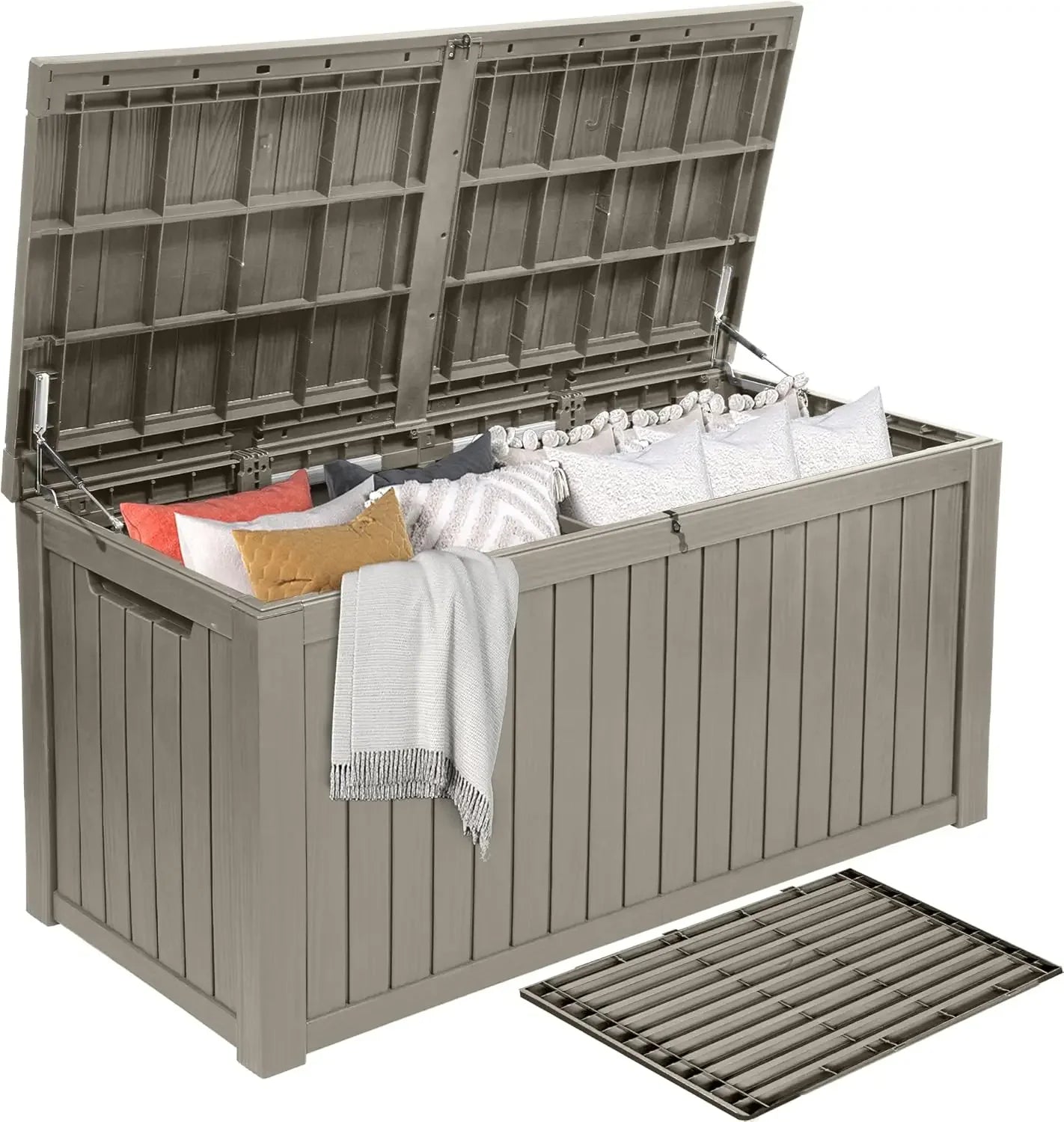 Hignconcerned Patio Deck Box Waterproof Resin Storage