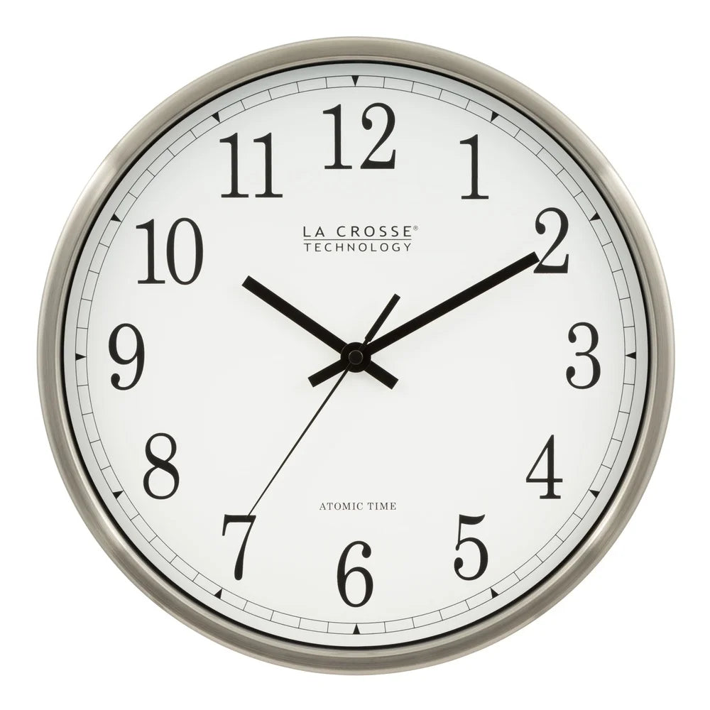 12 Inch Silent Quartz Wall Clock with Stainless Steel Frame - Antland Marketplace