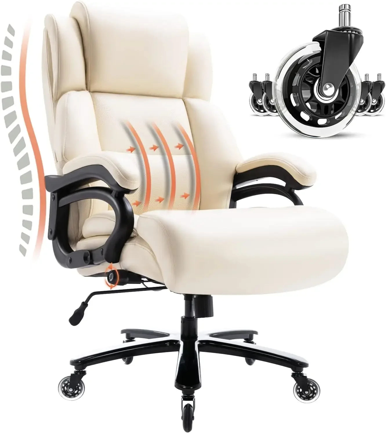 Big And Tall Office Chair With Adjustable Lumbar Support