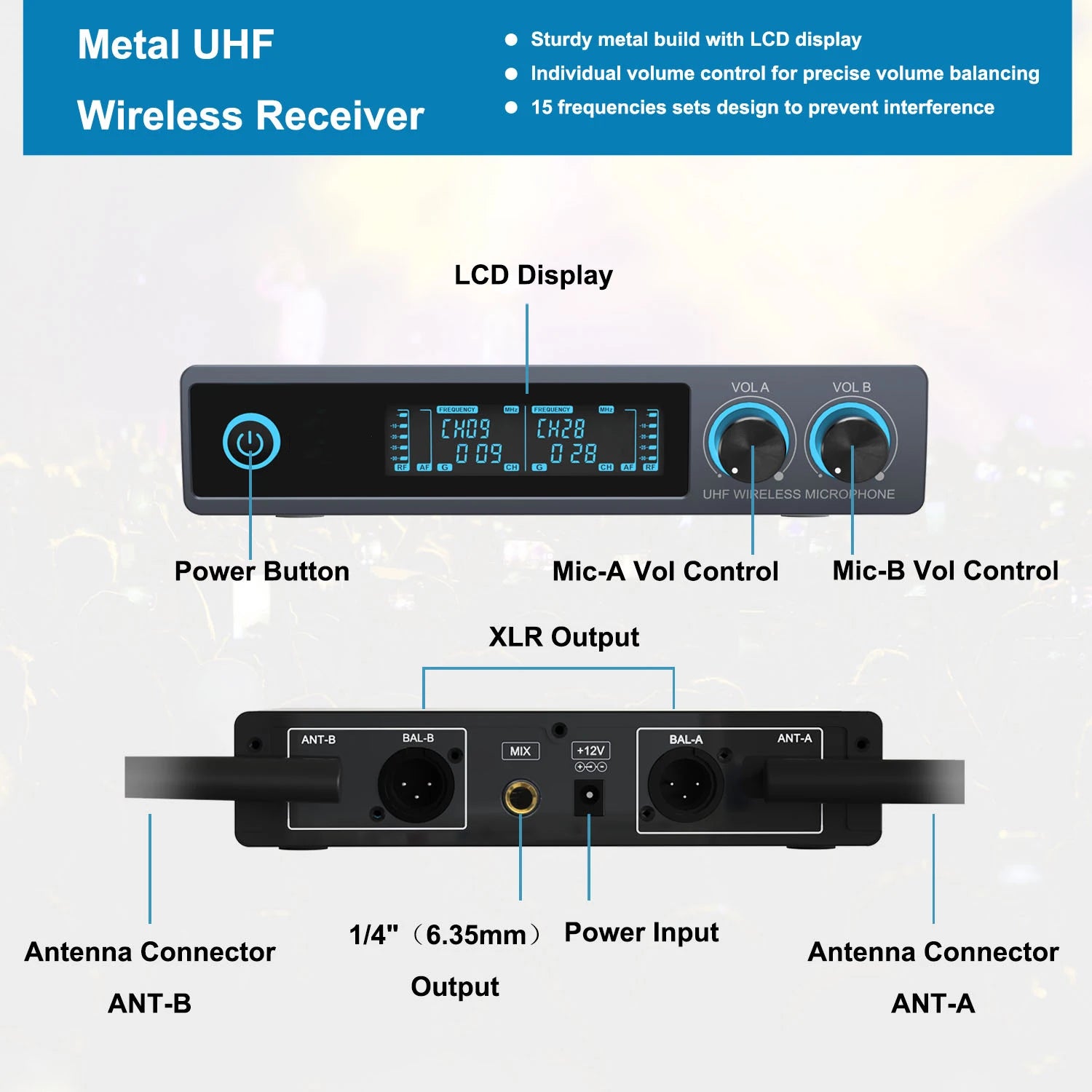 VeGue Wireless Dynamic Microphone System for Karaoke Parties - Antland Marketplace