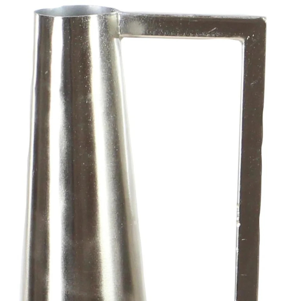 Two Piece Metal Vase Set With Handles For Centerpiece