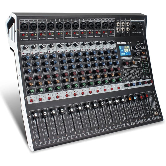 12 Channel Bluetooth Studio Audio Mixer with USB MP3