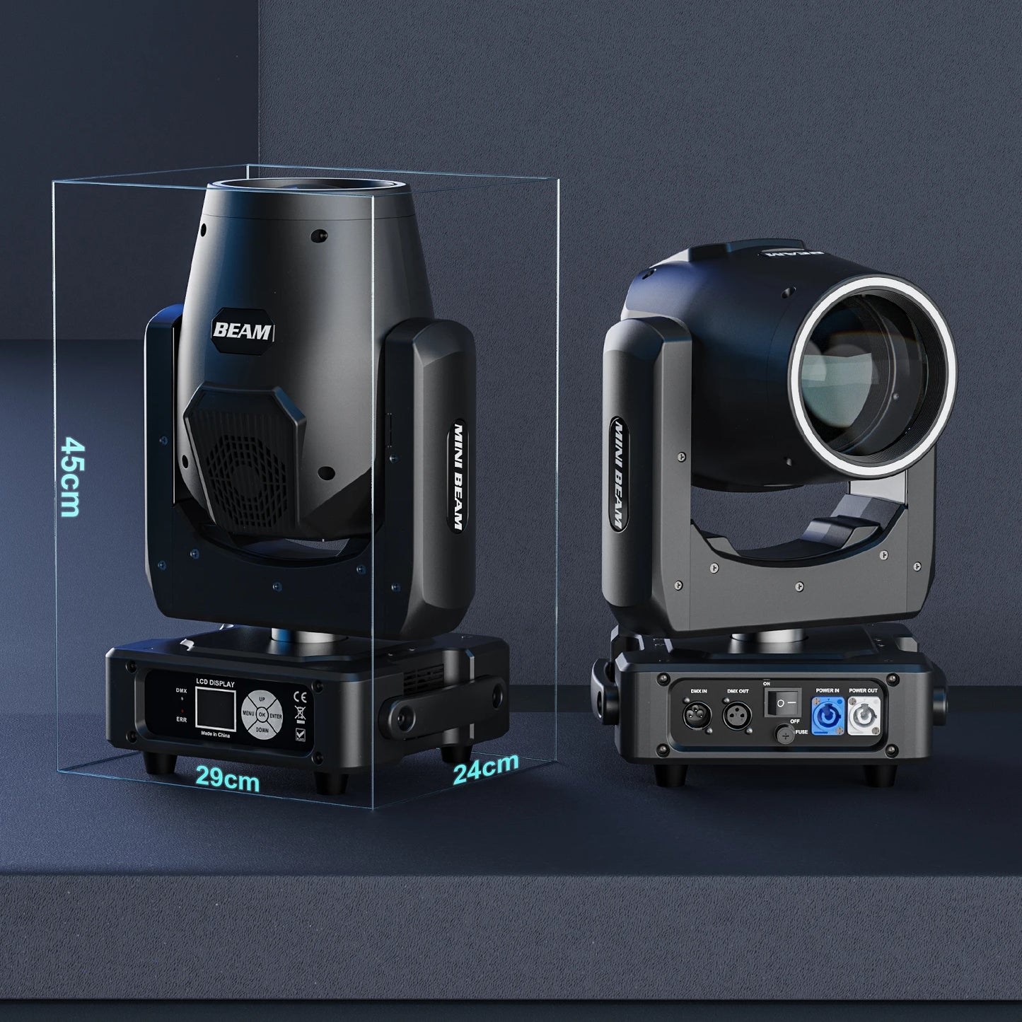 Yiflamefly 2Pcs 450W Moving Head Lights With Flightcase Set