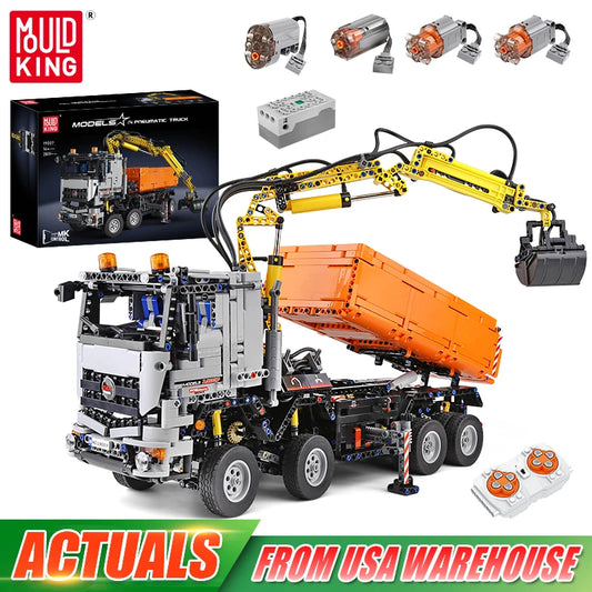 Mould King 19007 Pneumatic RC Truck Building Block Set