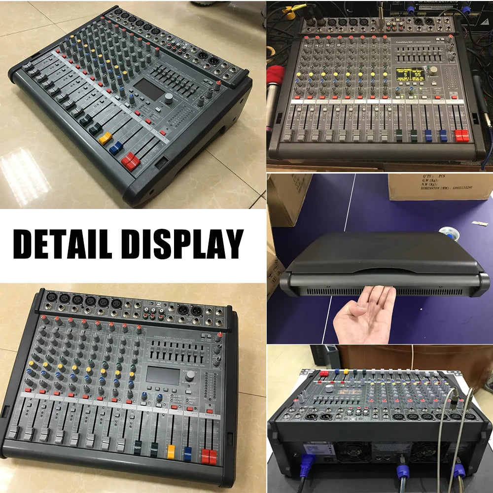 PM600 Console Mixer With 1000W Amplifier 6 Channel Audio