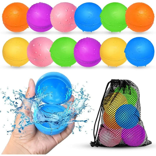 12 Pcs Reusable Water Balloons For Pool And Outdoor Fun