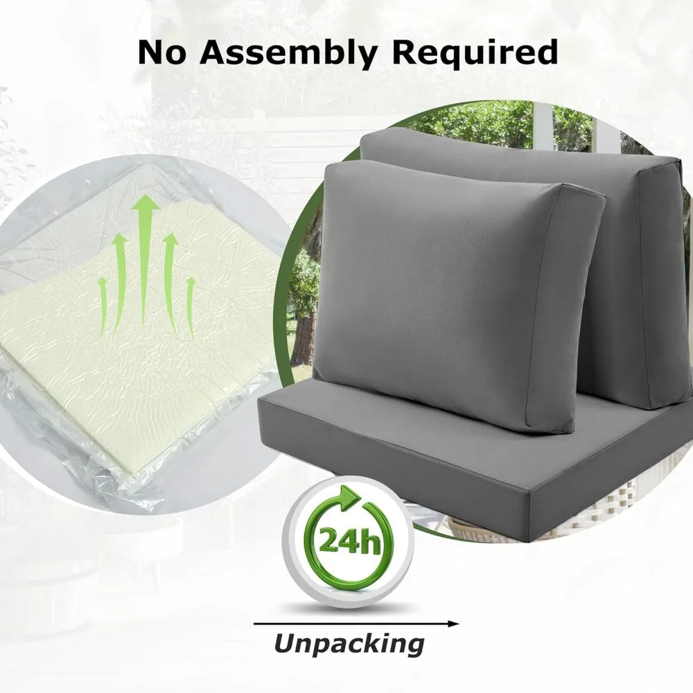 Water Resistant 14 Cushion Set for 6 Seat Outdoor Sofa