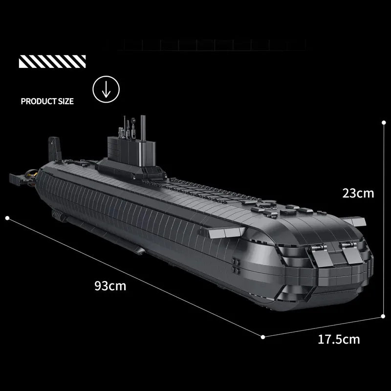 Technical Type 941 Nuclear Submarine Building Blocks 4474Pcs