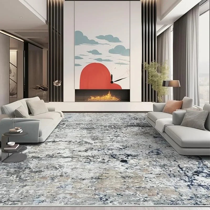 Modern Abstract Washable 8x10 Area Rug For Living Room