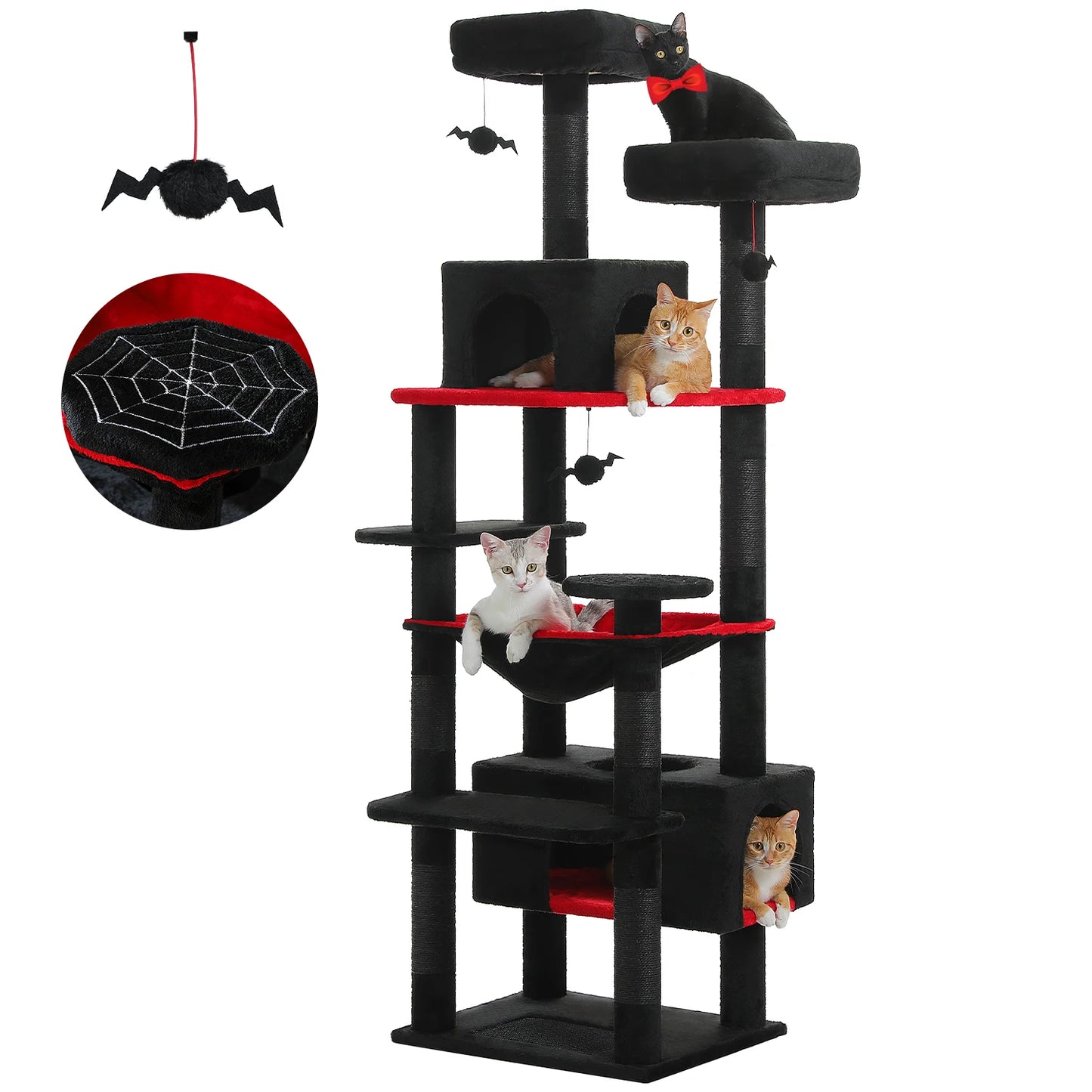 Large Cat Tree And Tower For Indoor Cats With Sisal Posts