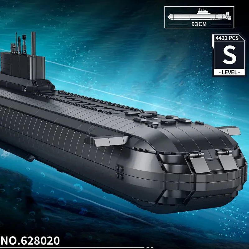 Technical Type 941 Nuclear Submarine Building Blocks 4474Pcs