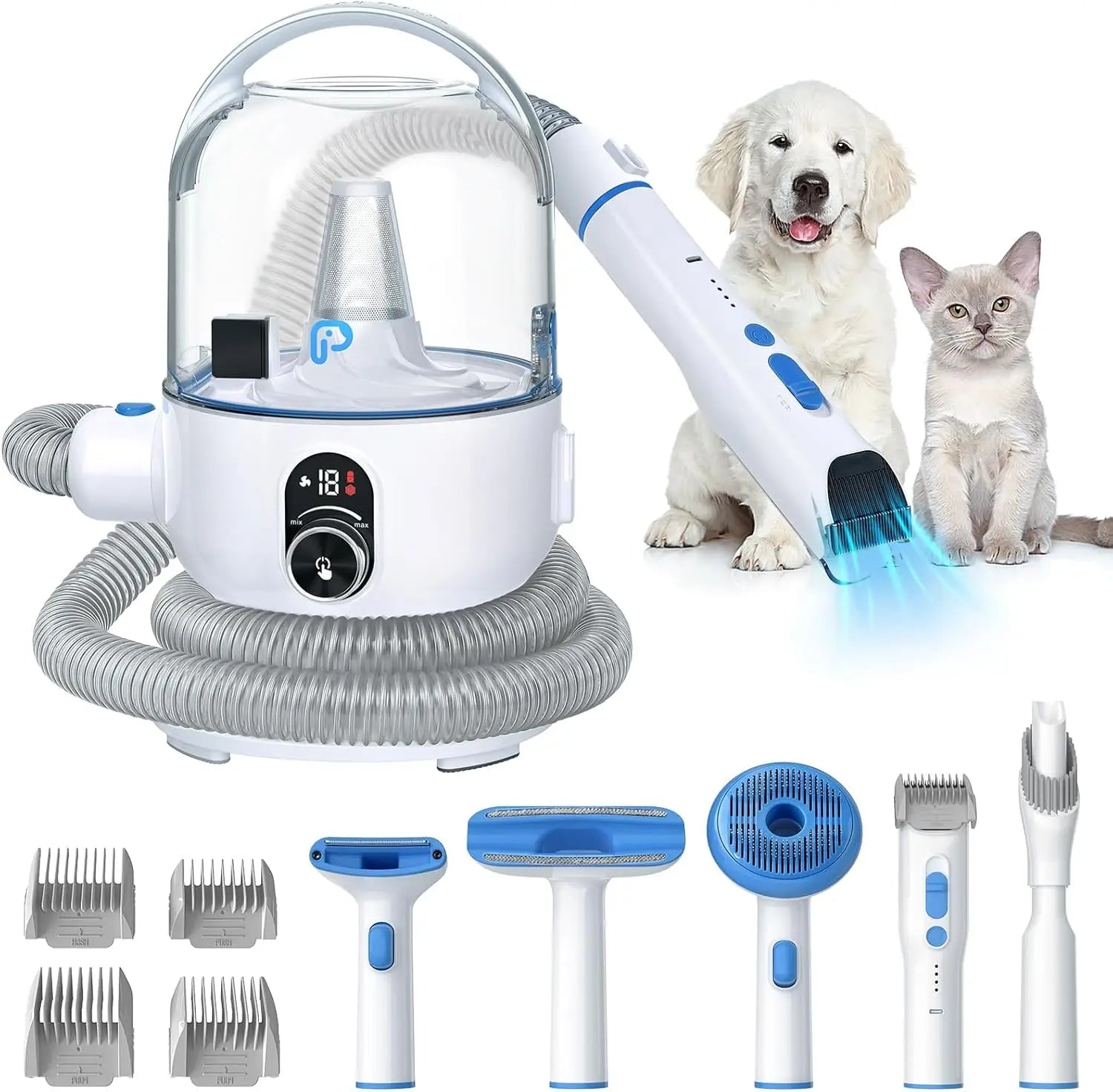 5-in-1 Pet Grooming Vacuum Kit for Dogs and Cats - Antland Marketplace