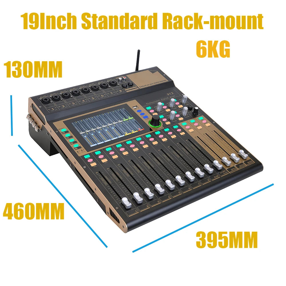 Leicozic 12 Channel Digital Mixer with Dual DSP Effects