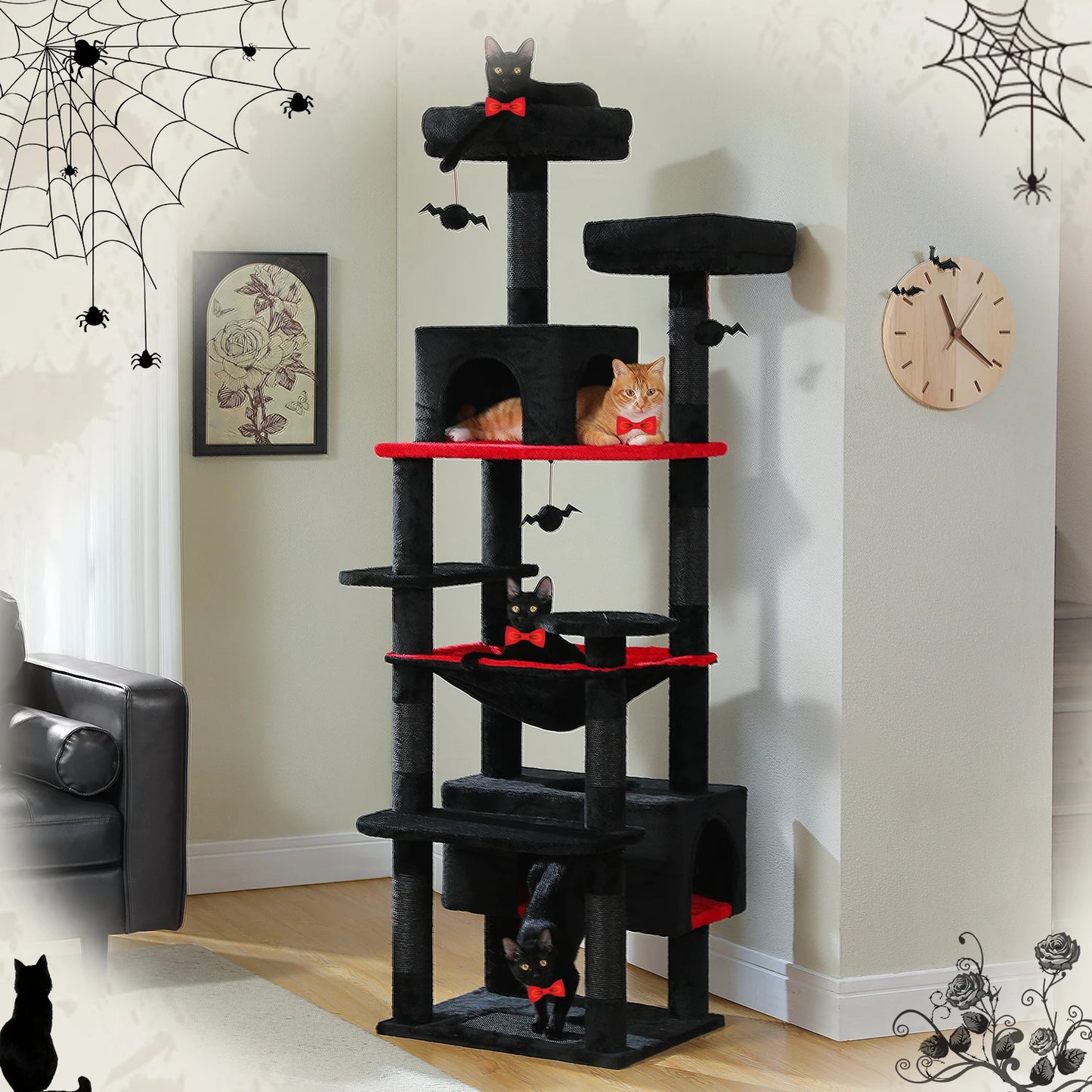 Large Cat Tree And Tower For Indoor Cats With Sisal Posts