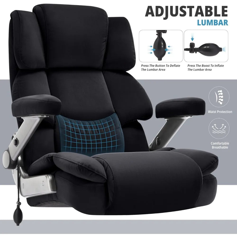 Big and Tall Executive Office Chair with Adjustable Support - Antland Marketplace