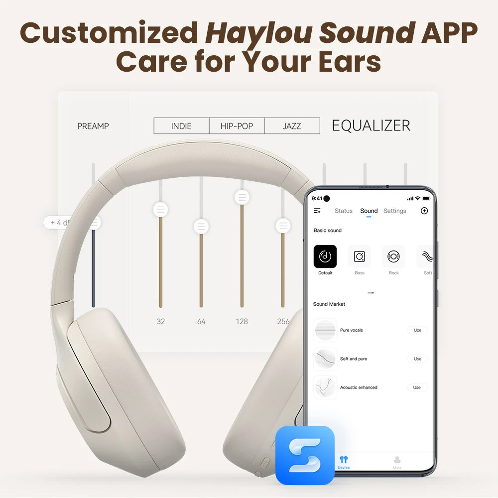 Haylou S35 ANC Wireless Bluetooth Headphones with 60H Playtime - Antland Marketplace