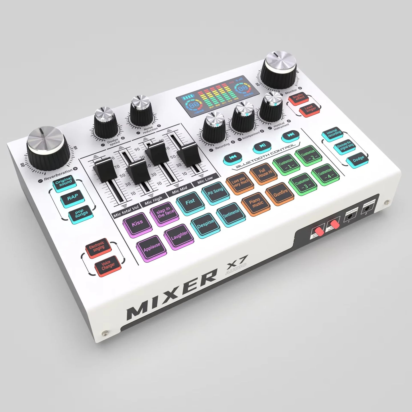 Live Streaming Sound Card X7 Voice Changer and Mixer