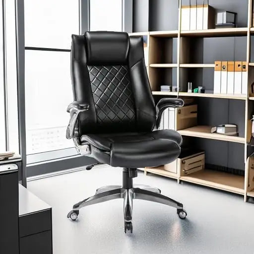 Ergonomic Computer Office Chair High Back Leather Swivel