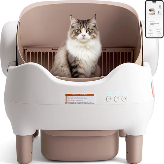 Automatic Self Cleaning Cat Litter Box With App Control