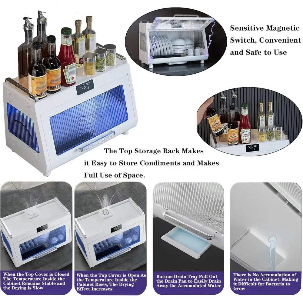 Dish Drying Rack And Drain Board With Lid Cover Kitchen
