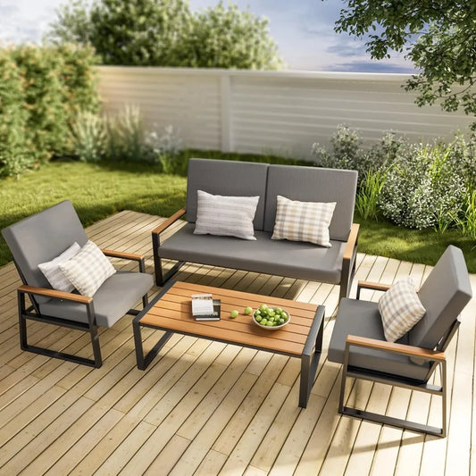 Guangbai Outdoor Metal Patio Furniture Set Coffee Table
