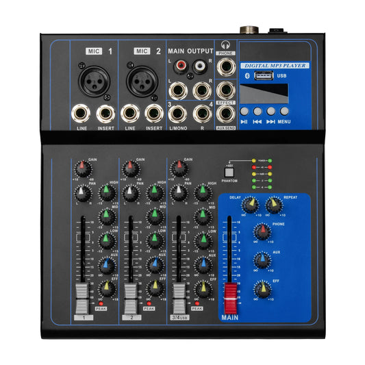 Depusheng FD4 Professional 4 Channel Audio Mixer Console