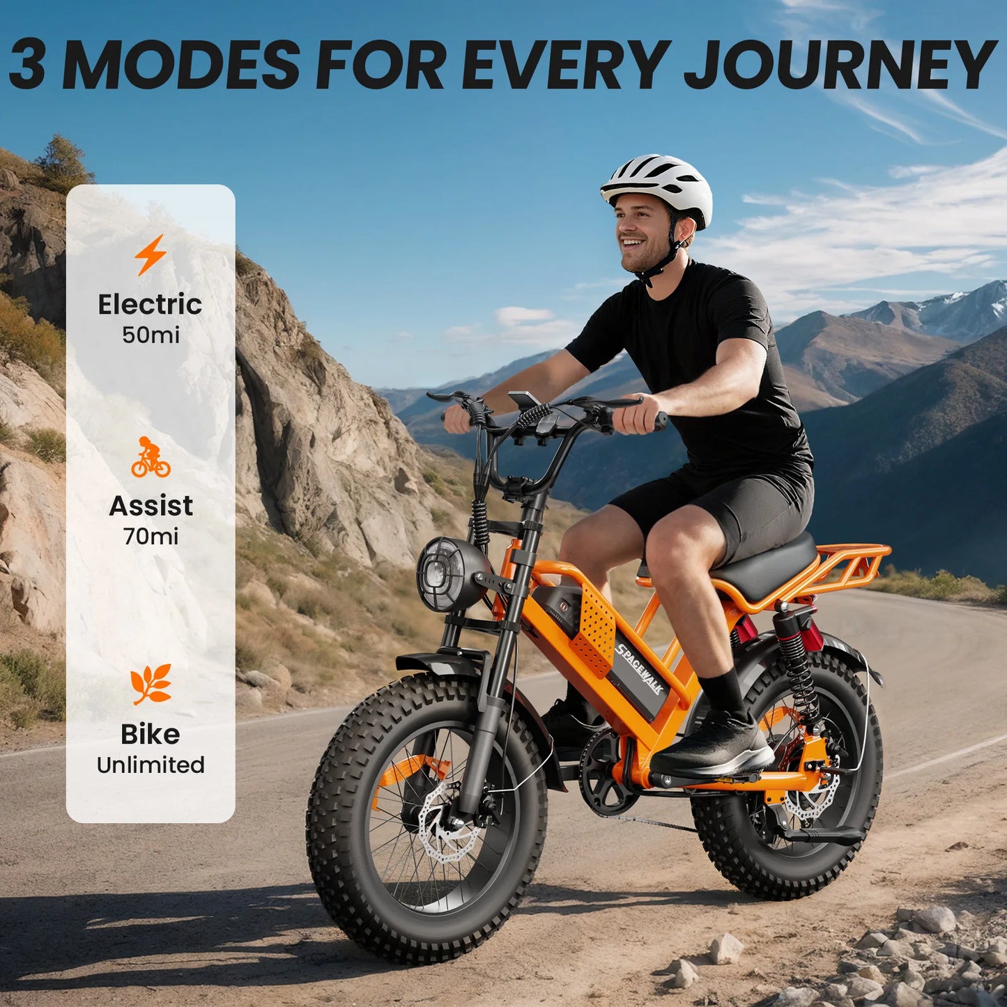 EILLEO M7 Teens Electric Bike 20 Inch 750W Peak Motor 48V Removable Battery