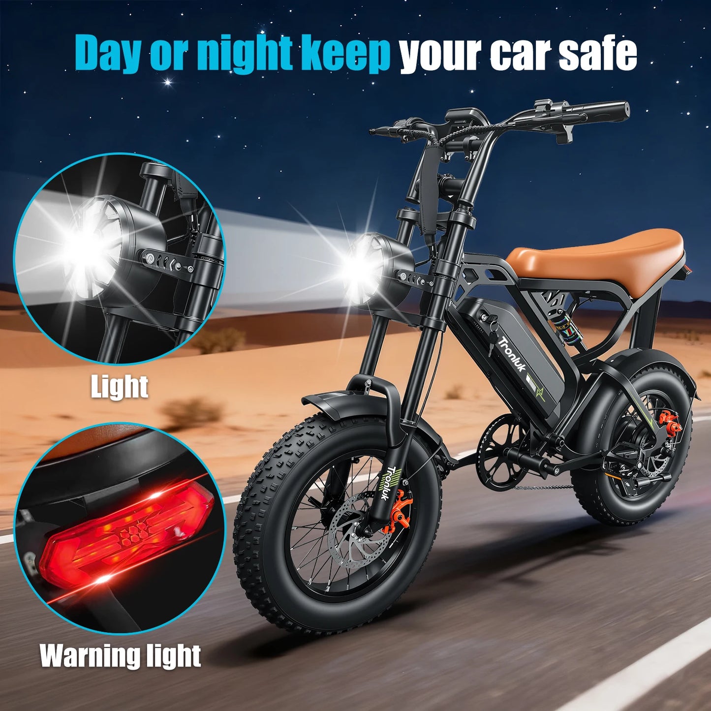1000W Peak Fat Tire Electric Bike for Adults 32 MPH UL 2849 MTB