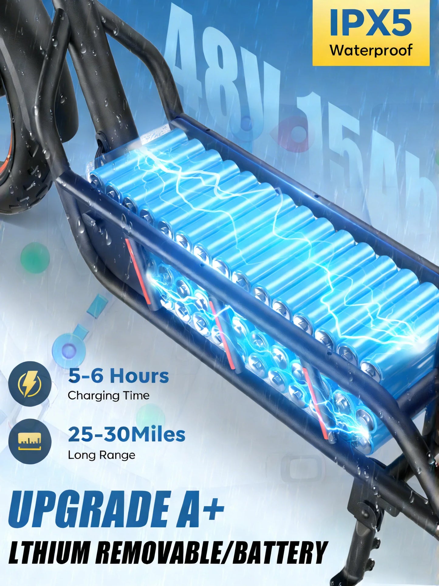 H14 900W Electric Scooter For Adults Foldable IPX5 22 MPH 22 Miles Range
