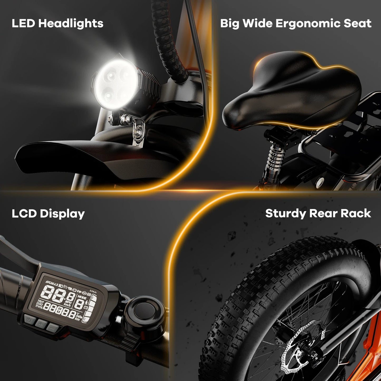Cybervelo EK4 Electric Bicycle 48V 20.8Ah Long Range Off Road Foldable
