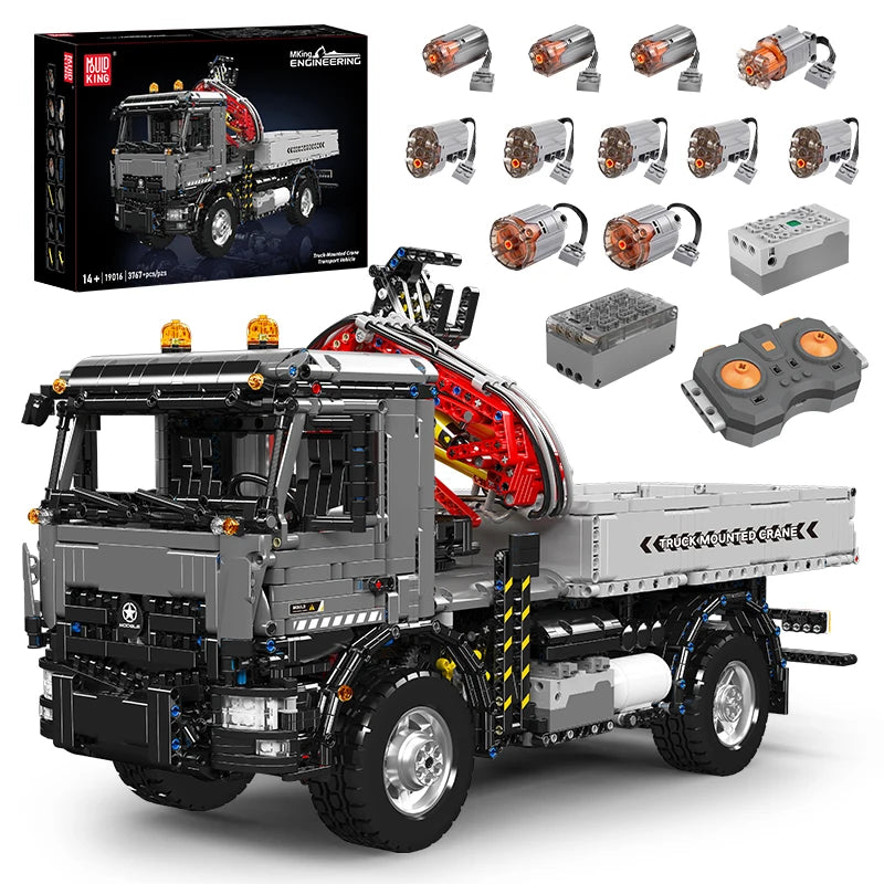 Mould King 19016 RC Truck Mounted Crane Building Block Set