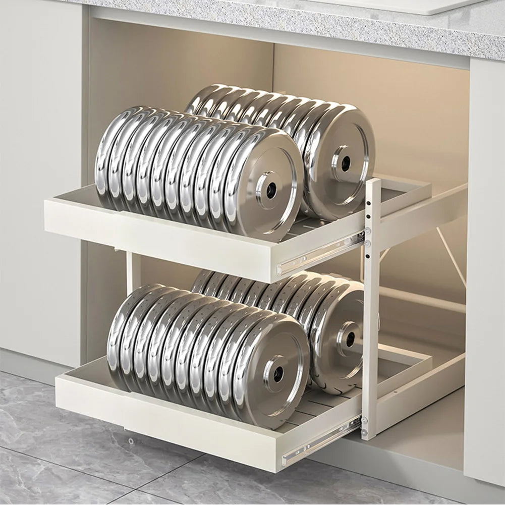 Under Sink 2 Tier Pull Out Cabinet Organizer Drawer