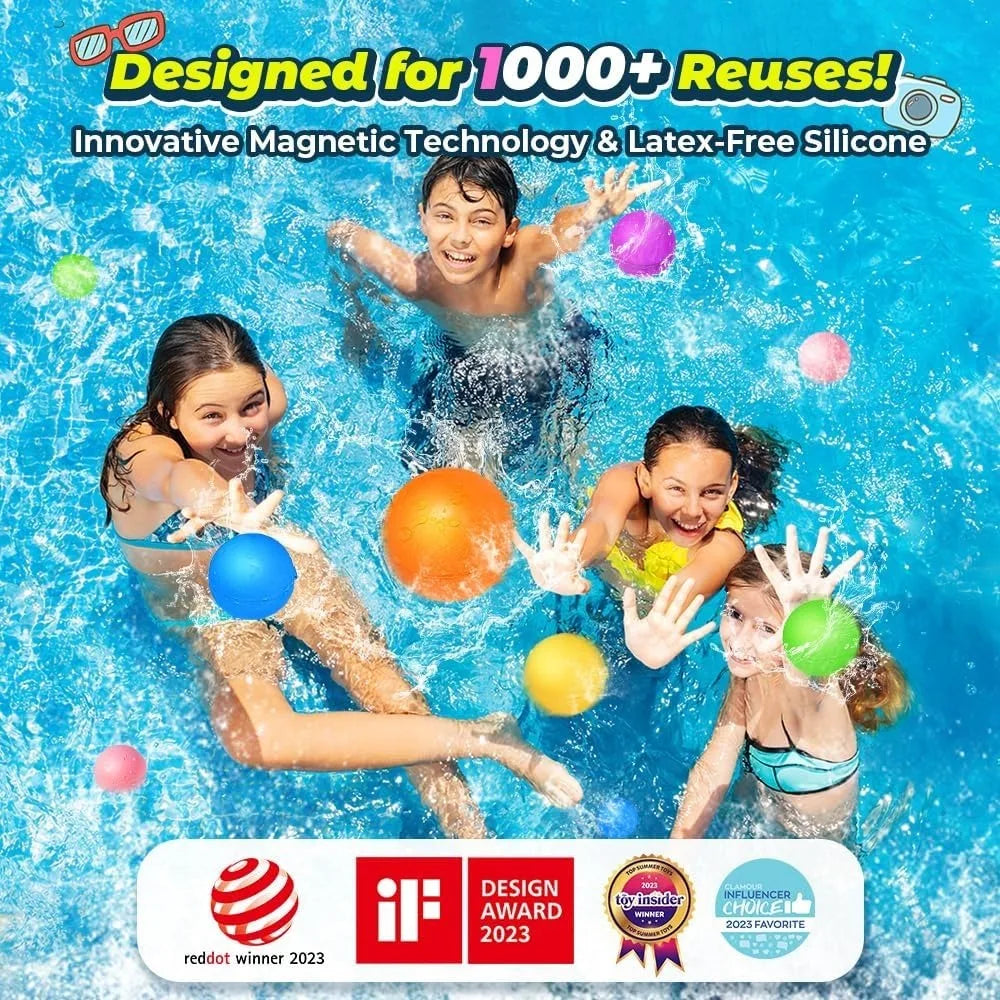 12 Pcs Reusable Water Balloons For Pool And Outdoor Fun