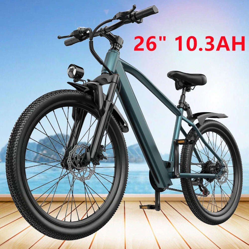 Adults Electric Mountain Bike 26 Inch 600W Peak Ebike 36V Battery