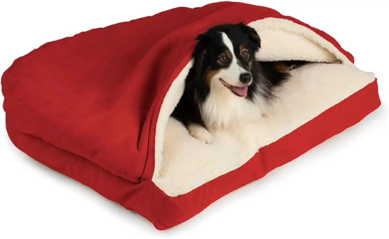 Cozy Cave Rectangle Dog Bed for Medium and Large Pets - Antland Marketplace